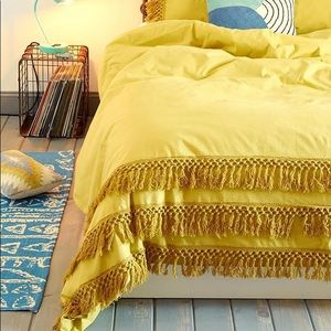 Magical Thinking (UO) Yellow Tassel Duvet Cover